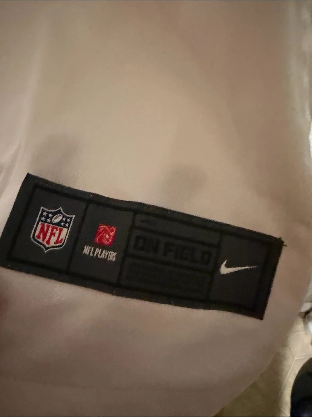 Wom Nike White New England Patriots #1 Football Jersey with Red & Blue Accents